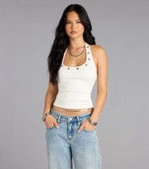 Upgraded Halter Crop Top