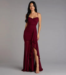 Mesh Slit Mermaid Formal Dress