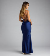 Lace Up Mermaid Formal Dress