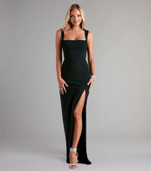 Savannah Formal Crepe Long Dress