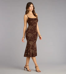 Café Society Floral Midi Dress