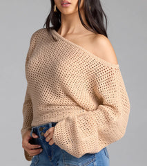 Adorable Crochet Long Sleeve Sweater