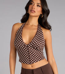 Charming Polka Dot Cropped Top