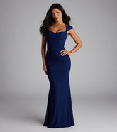 Camren Lace-Up Mermaid Mesh Formal Dress