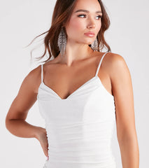 Glitter V Neck Party Dress