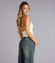 Keep It Simple Halter Crop Top