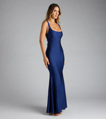 Lace Up Mermaid Formal Dress