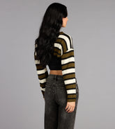 Coffee Run Striped Knit Sweater