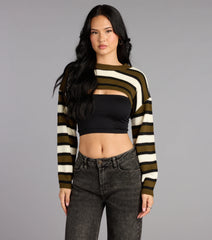 Coffee Run Striped Knit Sweater