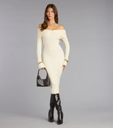 Seasons Favorite Off-The-Shoulder Midi Dress