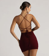 Mesh Lace Up Mini Dress