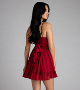 Charming Tie Back Chiffon Babydoll Dress