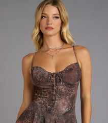 Lace Up Romper with a Bold Look