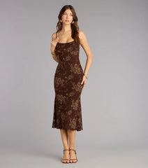 Café Society Floral Midi Dress