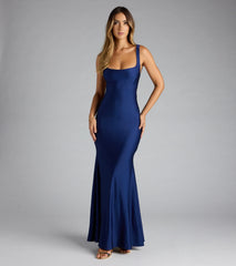 Lace Up Mermaid Formal Dress