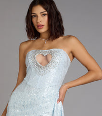 Lace Heart Cutout Mini Dress