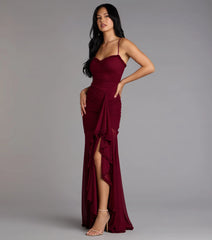 Mesh Slit Mermaid Formal Dress