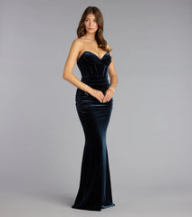 Shayna Velvet Corset Mermaid Formal Dress