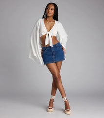 Mini Mood-Activated Denim Skort