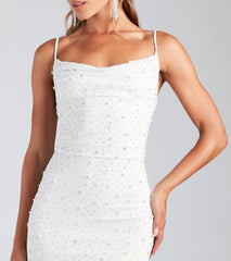 Catalina Rhinestone And Pearl Formal Mini Dress