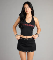Trick or Drink Halter Crop Top