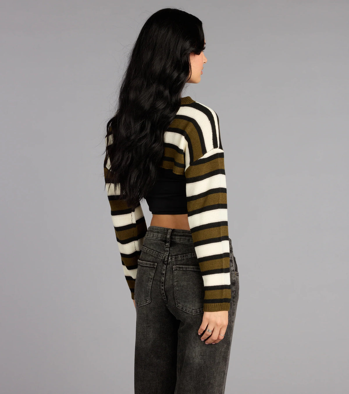 Coffee Run Striped Knit Sweater