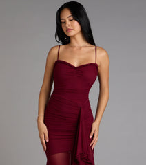 Mesh Slit Mermaid Formal Dress