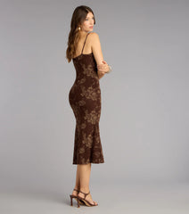 Café Society Floral Midi Dress