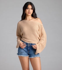Adorable Crochet Long Sleeve Sweater