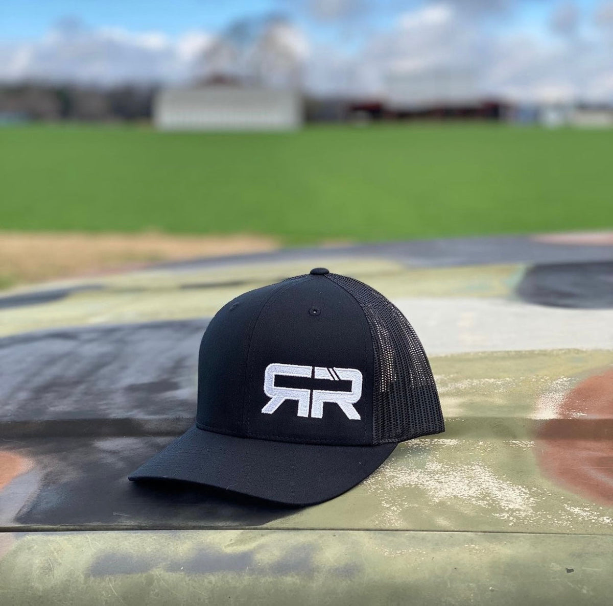 Richardson 112 Trucker Hat RR Logo - Black