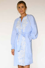 Dixi knee dress 52527 | Blue Chambre | Kjole fra Gustav