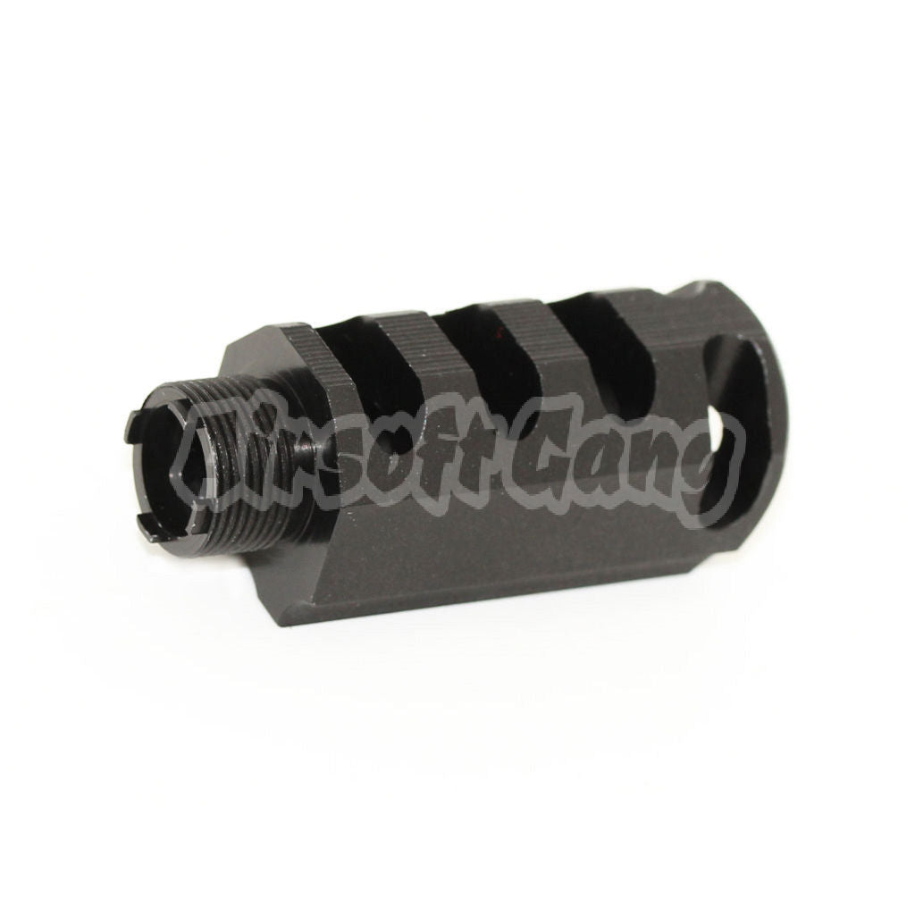 BELL 60mm/48mm Front Kit Compensator For Tokyo Marui / Bell 1911 GBB Pistol Airsoft Black