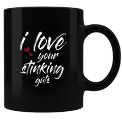 Designs by MyUtopia Shout Out:I Love Your Stinking Guts Valentines Day Gift Humor Ceramic Black Coffee Mug,Default Title,Ceramic Coffee Mug
