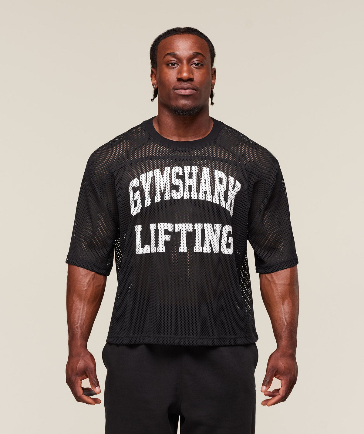 Gymshark Mesh Oversized T-Shirt - Black
