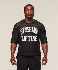 Gymshark Mesh Oversized T-Shirt - Black