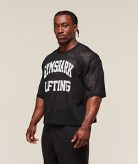 Gymshark Mesh Oversized T-Shirt - Black